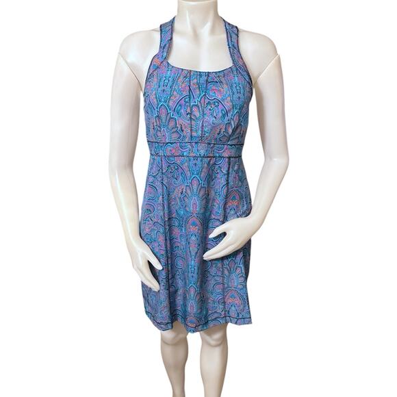 Title Nine Trouble Dress Istanbul Paisley in Bermuda Blue Multi Size 6 - Picture 1 of 8